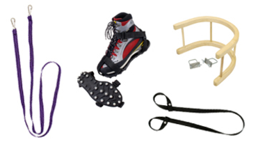 Accessories such as straps, children's backrests, soles
