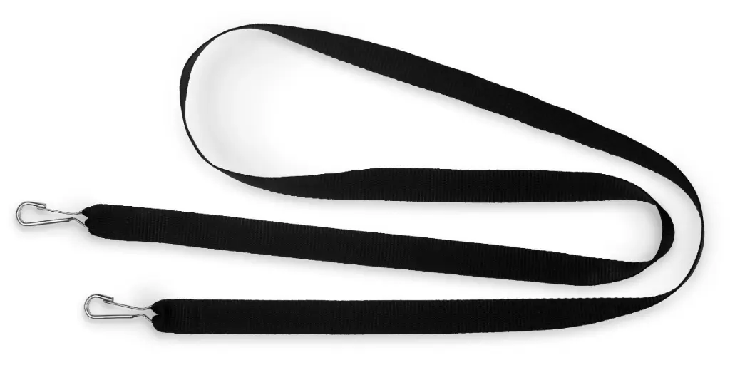 Rodelziehband mit Karabiner schwarz