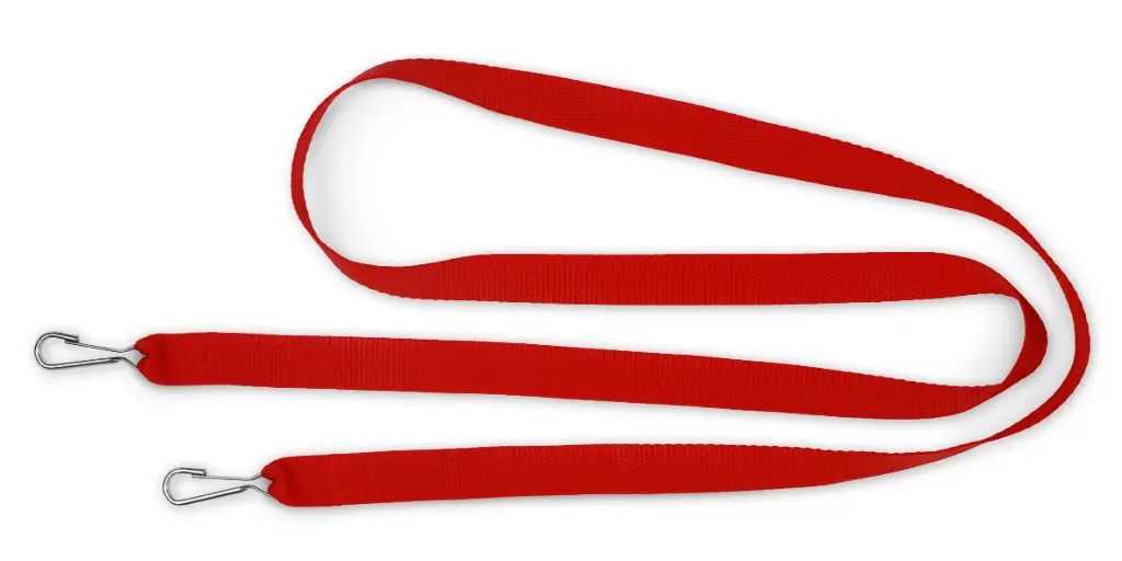 Rodelziehband mit Karabiner rot